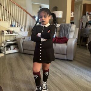 Black and White Kids Costume Dress